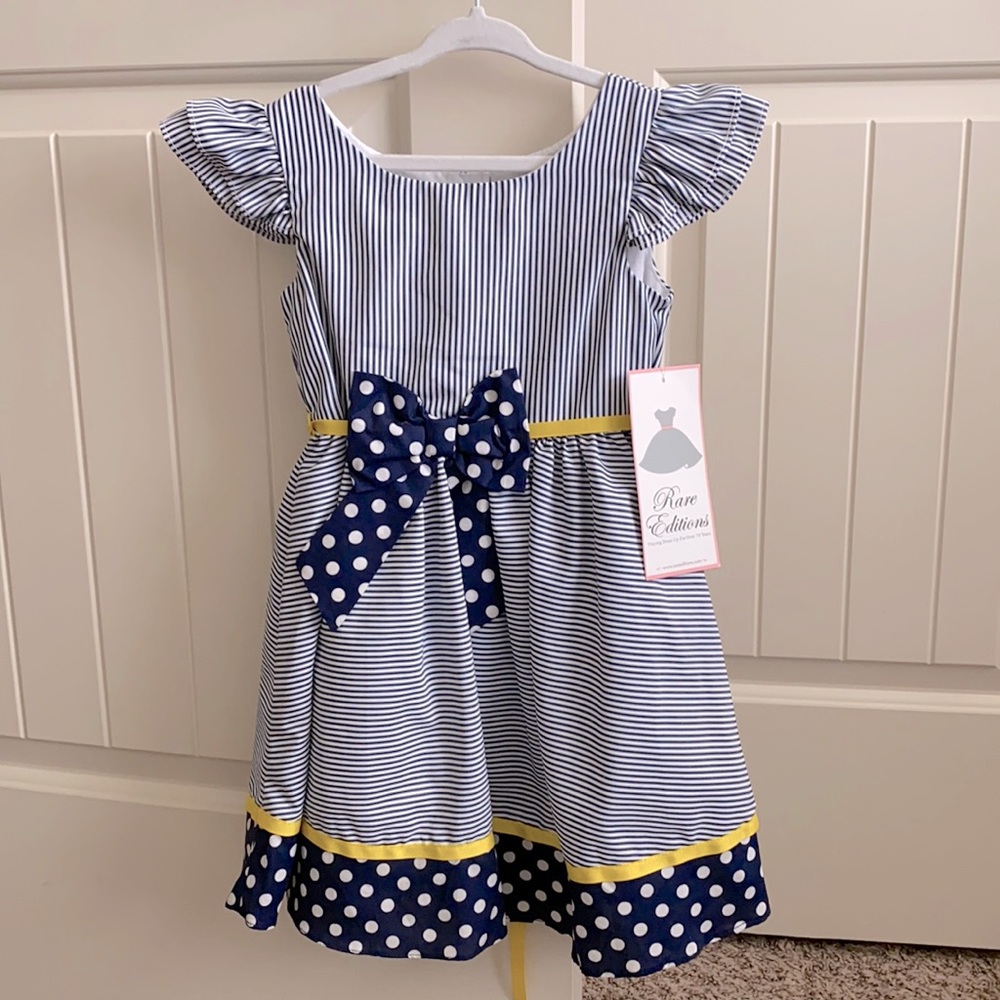 NWT Navy blue and white dress